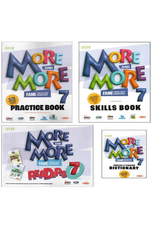 Kurmay ELT More and More 7. Sınıf MORE&MORE PRACTICE BOOK & SKILLS BOOK & DICTIONARY & READERS (4lü