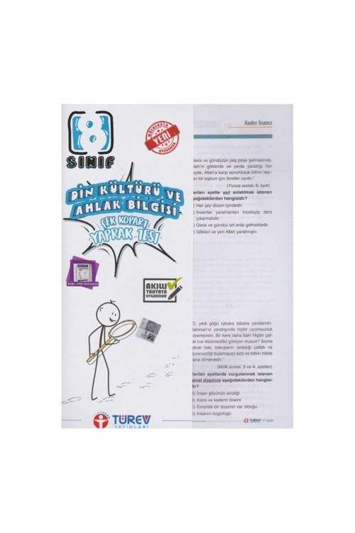 8. Sınıf Din Kültürü Ve Ahlak Bilgisi Çek Kopart Yaprak Test