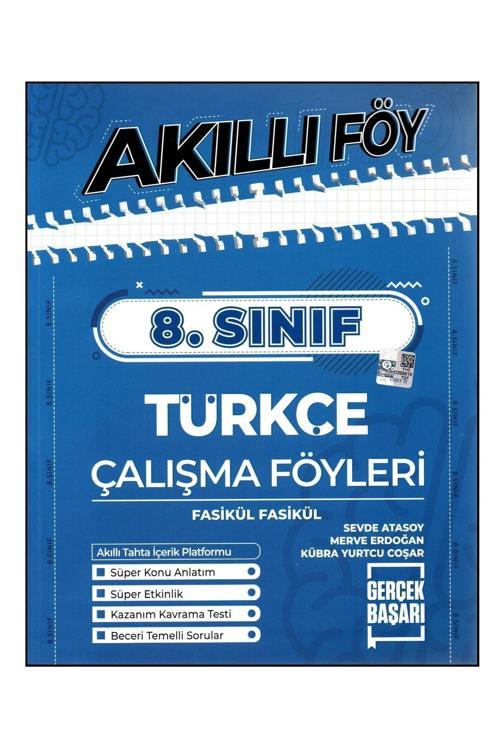 Gerçek Başarı 8. Sınıf Türkçe Çalışma Föyleri Fasikül-fasikül Akıllı Föy