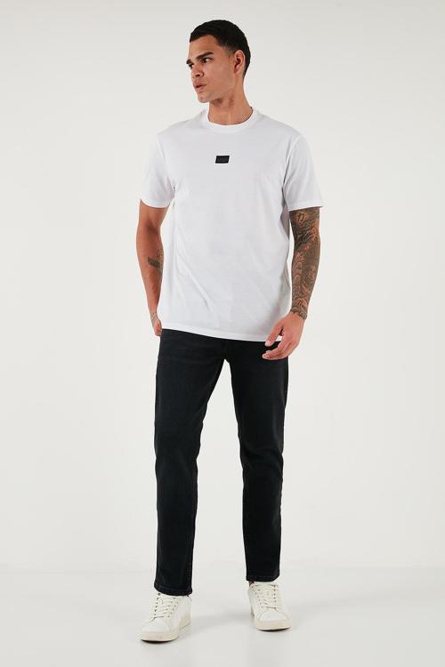 Streç Pamuklu Comfort Fit Yüksek Bel Boru Paça Jeans Erkek Kot Pantolon 4412C14TEXAS SİYAH