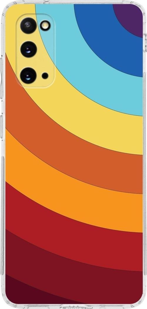 Samsung Galaxy S20 Kamera Korumalı Kapak Renk Cümbüşü Tasarımlı Şeffaf Kılıf