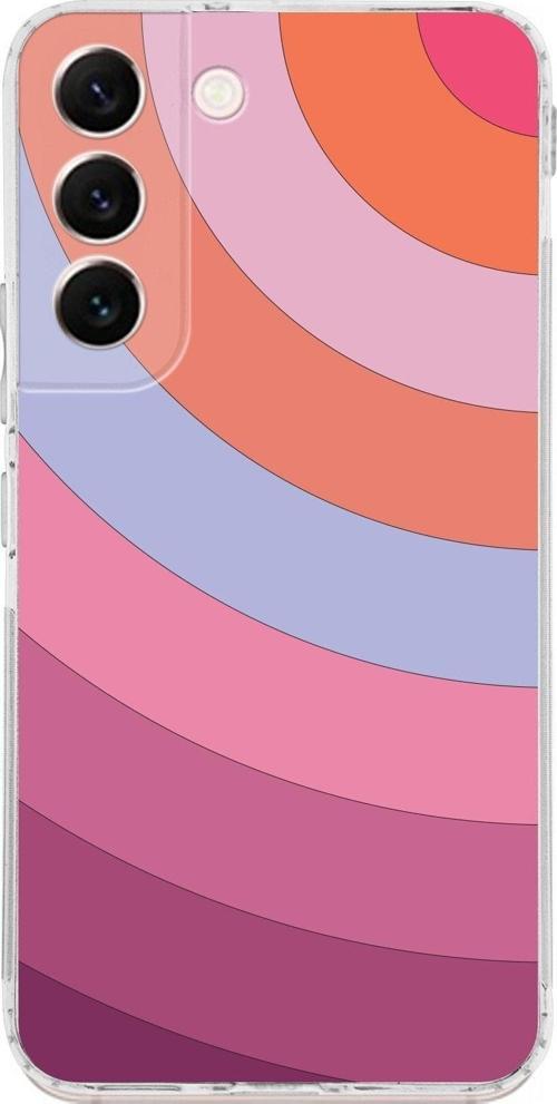 Samsung Galaxy S22 Kamera Korumalı Kapak Renk Cümbüşü Tasarımlı Şeffaf Kılıf