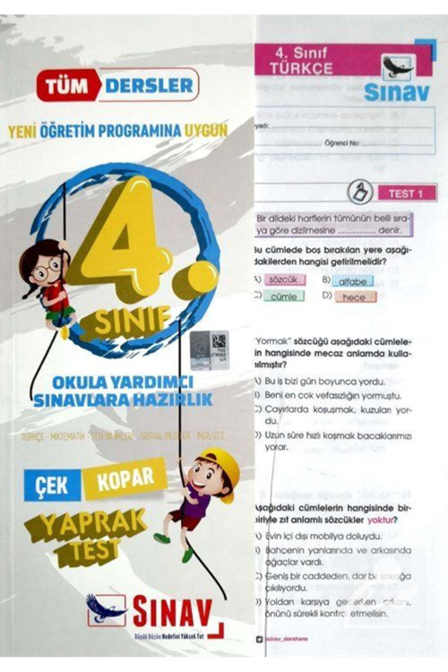 4. Sınıf Tüm Dersler Çek Kopar Yaprak Test (104 TEST)