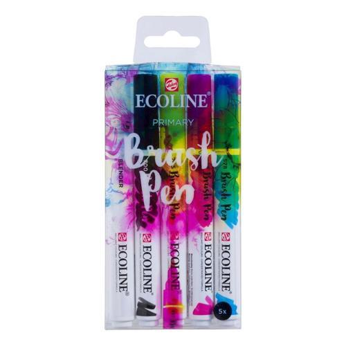 Ecoline Brush Pen Fırça Uçlu Kalem Seti 5 Renk PRIMARY COLOURS