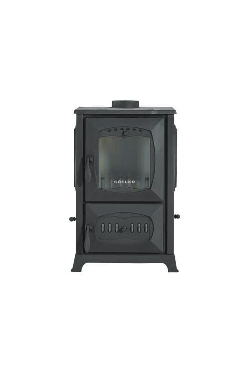 Süsler Mini 3 Tarafı Camlı Fırınsız Döküm Şömine Soba