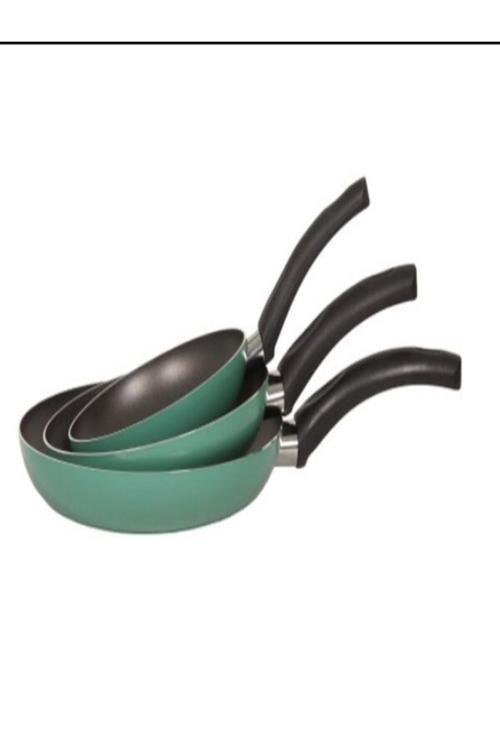 3'Lü Tava Seti 18 Cm + 22 Cm + 26 Cm Yeşil