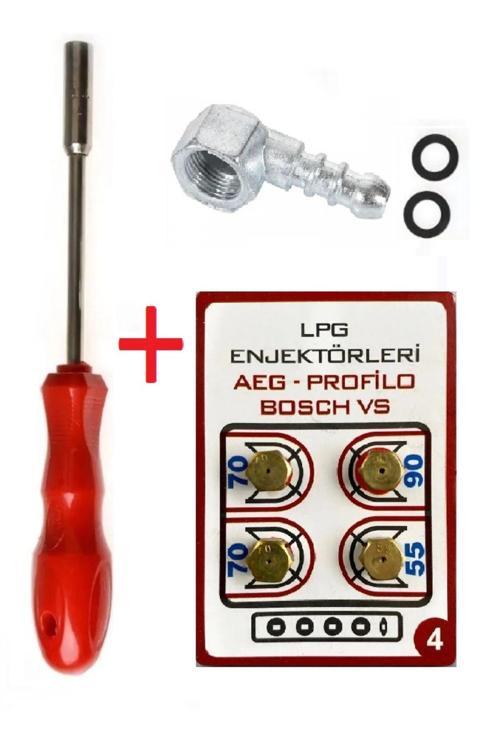 Doğalgazdan Tüpe Dönüşüm Seti Lpg Ocak Memesi Dönüşüm Seti (Her Markaya Uyumlu) Lokma Enjektör Seti