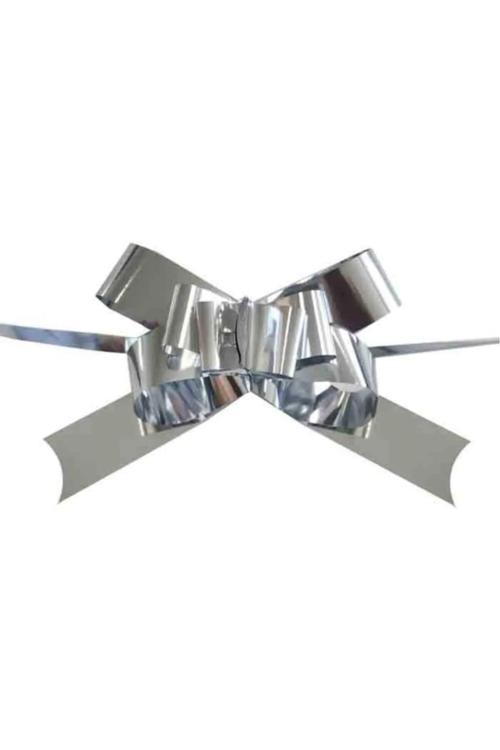 Çekme Rafya Fiyonk Metalize Gümüş Yapışkanlı Fiyonk 20 Cm 50 Adet