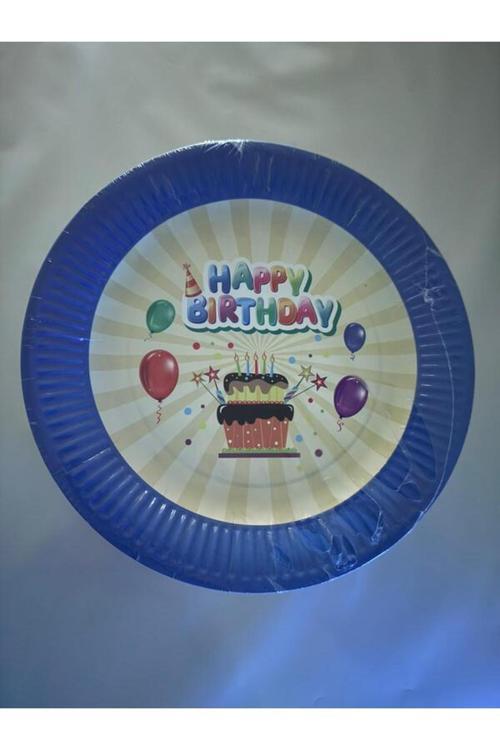 Happy Birthday Tabak Karton Doğum Günü Tabak 10 Adet