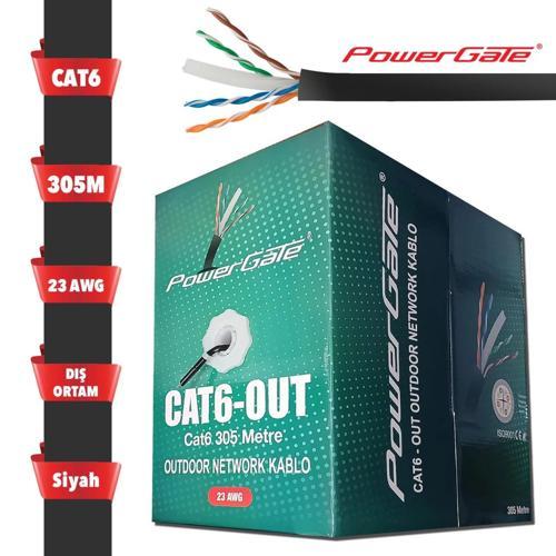Cat6-out-cca, Outdoor (dış Mekan), Polietilen, 23awg 0.57mm, Utp, Cat6, Cca Kablo, 305m, S