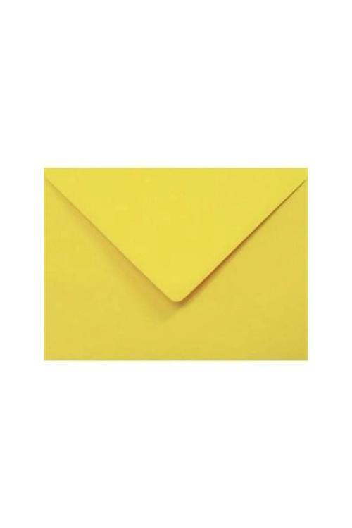 Renkli Mektup Davetiye Organizasyon Zarfı 100 Adet Sarı Zarf