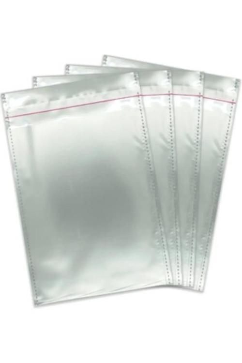 Metalik Gümüş Yapışkanlı Hediye Paketi 20X35 Cm 50 Adet