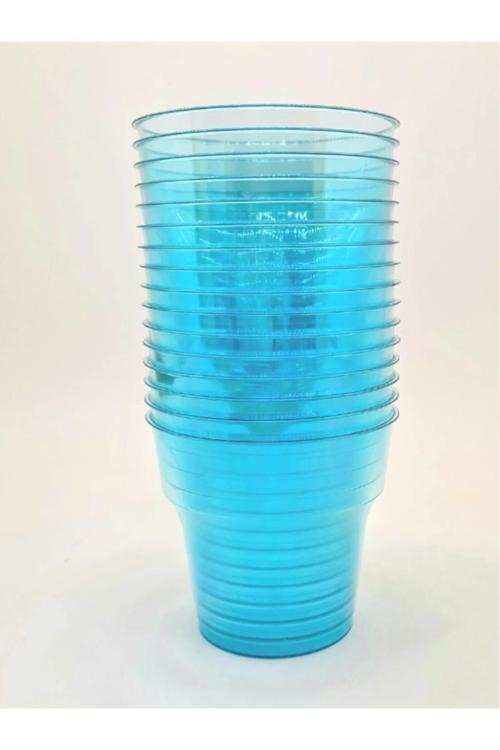 Mika Plastik Bardak 25 Li Kristal Mika Bardak Mavi