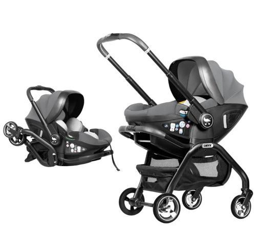 Bebe Onyx 2'si 1 Arada Oto Koltuğu Bebek Arabası Gri