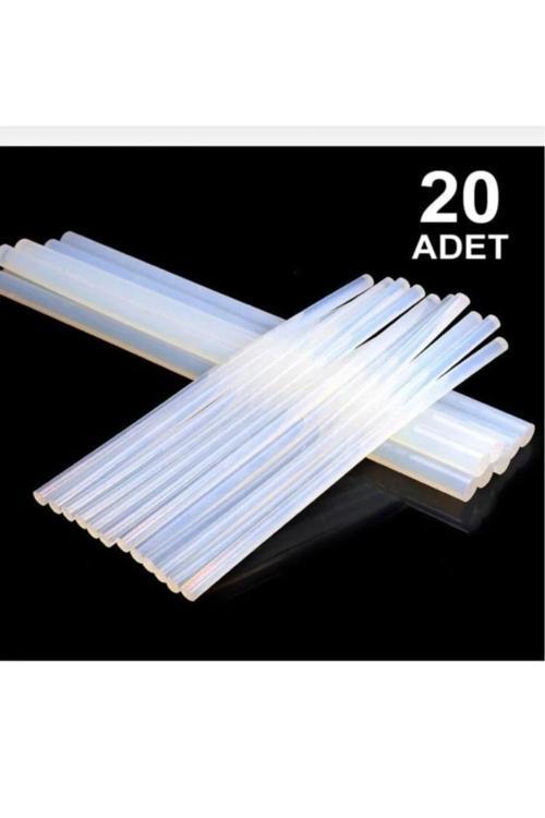 Sıcak Silikon Tabanca Mumu Çubukları 20 Adet İnce Silikon