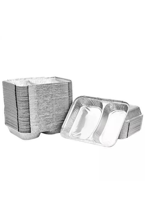 Alüminyum 2 Gözlü Kase ( 100 Adet )