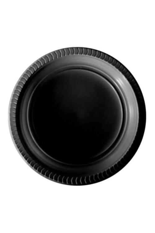 Plastik Tabak 25 Kişilik Doğum Günü Parti Tabak Siyah