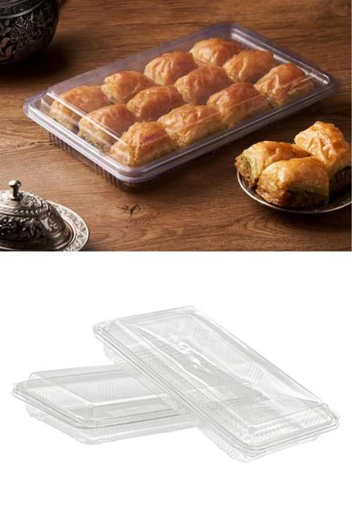 Kapaklı Baklava Kabı Sızdırmaz Baklava Kasesi 500 Gr 10 Adet