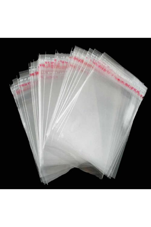 Şeffaf Bantlı Jelatin Yapışkanlı Poşet Şeffaf Bantlı Opp 7X25 Cm 500 Adet