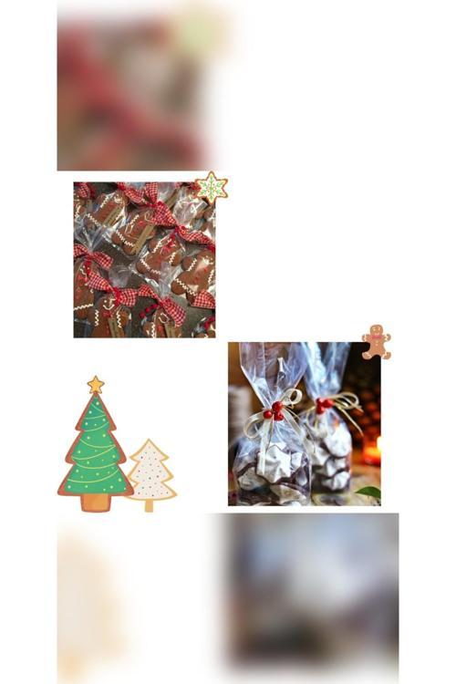 Yılbaşı Cookie Poşeti Yılbaşı Kurabiye Poşeti  10X20 Cm 50 Adet