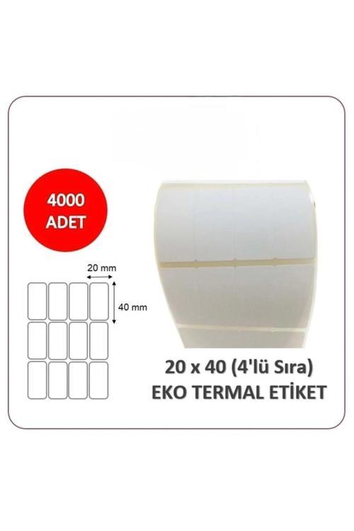 Barkod Etiketi 20X40 4 Lü Termal 4000 Adet