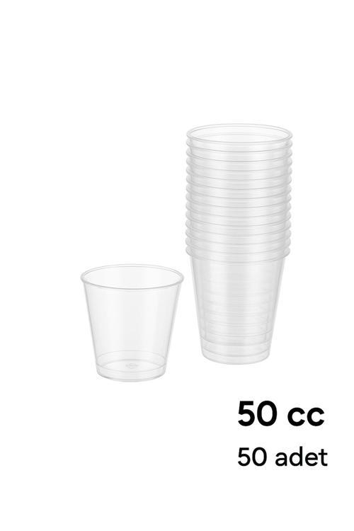 Şeffaf Mika Sert Shot Bardağı 50 Cc Şerbet Kahve Yanı Bardağı– 25 Li Paket Sunum Ve İkram Bardağı