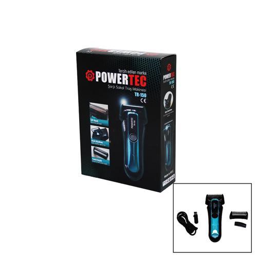 POWERTEC TR-150 ŞARJLI ÇİFT BIÇAK SIFIR SAKAL TRAŞ MAKİNESİ BIYIK DÜZELTME - YEDEK BAŞLIK (5250)