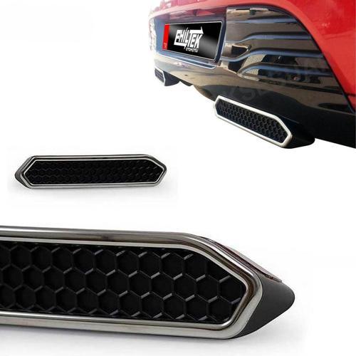 Renault Clio Egzos Çerçevesi - Krom/Plastik (2 Parça) | 2012-2019 Arası, HB