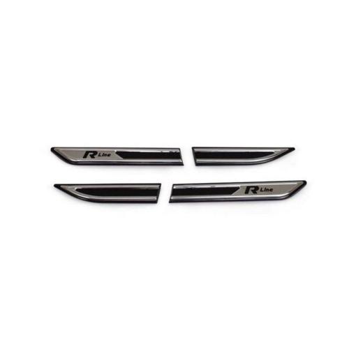 VW Passat B8 Çamurluk Çıtası - Krom+Plastik, Mavi, R-Line (4 Parça) | 2015 ve Sonrası, SD