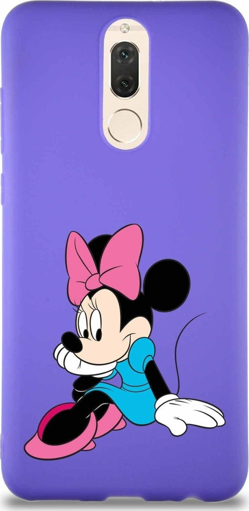 Huawei Mate 10 Lite Soft Premier Kapak Minnie Mouse-E Tasarımlı Silikon Kılıf - Mor