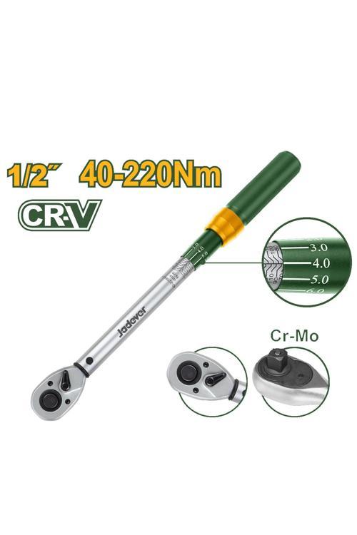 Jadever 1/2 Tork Kolu 40-220Nm Çantalı Kalibrasyonlu 430Mm