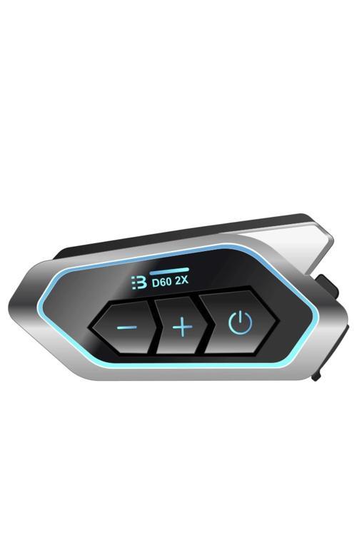 D60 2x Motosiklet Kask Kulaklığı Bluetooth Intercom Rgb Işıklı 2 Intercom Bağlantılı