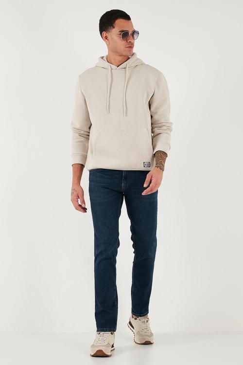 Pamuklu Regular Fit Normal Bel Boru Paça Jeans Erkek Kot Pantolon 2203C28PARMA LACİVERT