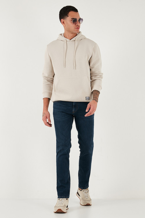 Pamuklu Regular Fit Normal Bel Boru Paça Jeans Erkek Kot Pantolon 2203C28PARMA LACİVERT