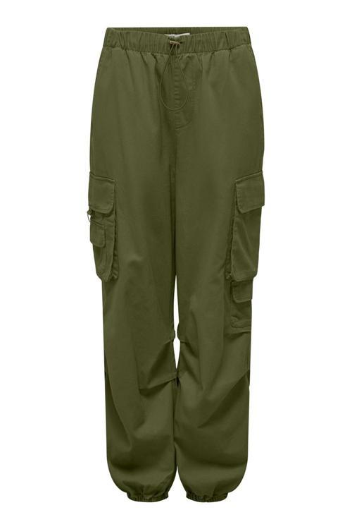 Onlpamala Pamuklu Relaxed Fit Kargo Bayan Pantolon 15308795 HAKİ