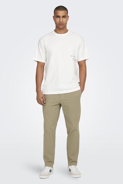 Onslİnus Streç Pamuklu Tapered Fit Lastikli Bel Daralan Paça Jogger Erkek Pantolon 22029765 BEJ