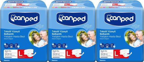Hasta Bezi Yetişkin Bel Bantlı Tekstil Yüzey L - Büyük - Large 42 Adet (3PK*14)