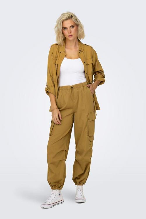 Onlpamala Pamuklu Relaxed Fit Kargo Bayan Pantolon 15308795 HARDAL