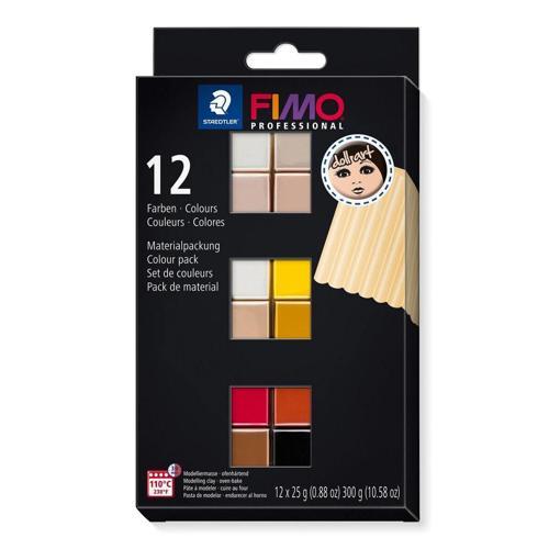 Fimo Professional Doll Art Polimer Kil Seti 12 Renk x 25 gr. Etnik Renkler