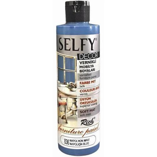 Selfy Decor Vernikli Boya 240 cc 836 NAPOLYON MAVİ