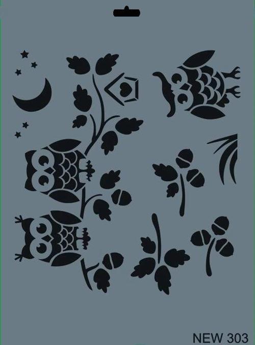 Stencil Boyama Şablonu 25x35 cm. NEW-303