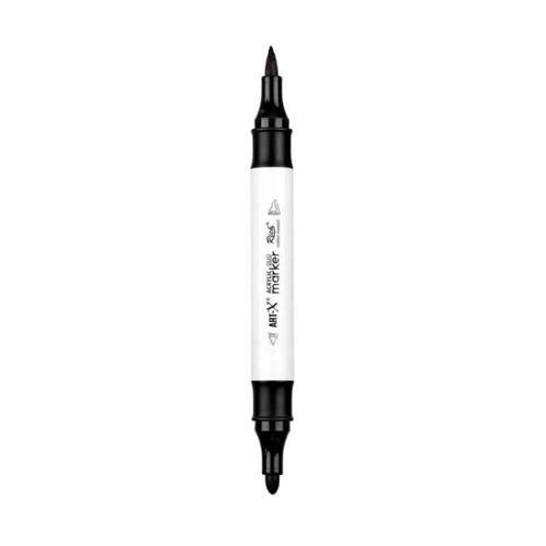 Acrylic Duo Marker Çift Uçlu Su Bazlı Boyama Markörü No:10 Siyah
