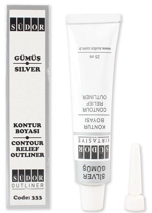 Kontur Boyası (Cam Kontürü) GÜMÜŞ