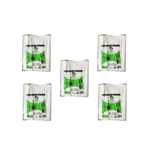 Doğanpack Şeffaf Naylon 3 lük 25x42 Cm. Bakkaliye Poşeti Torbası - 5 Kg. - Ort. 700 Adet - 5 Paket 