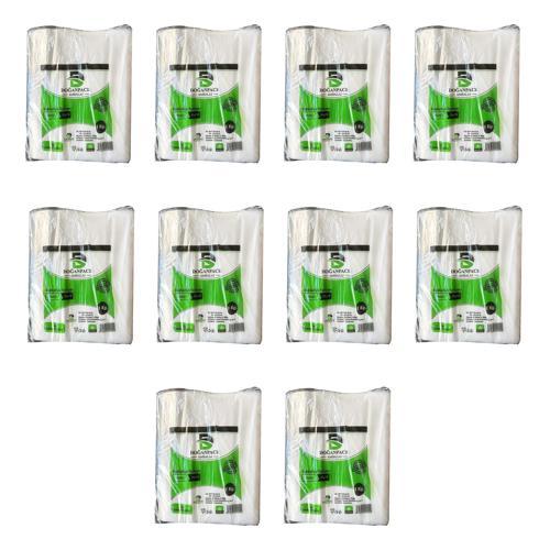 Doğanpack Şeffaf Naylon 3 lük 25x42 Cm. Bakkaliye Poşeti Torbası - 10 Kg. -Ort.1400 Adet - 10 Paket