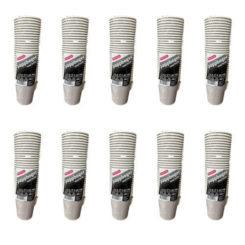 Pappbeger Kulplu Saplı 175 Ml. 6 Oz Kraft Karton Bardak - Gri - 30 Adetlik 10 Paket