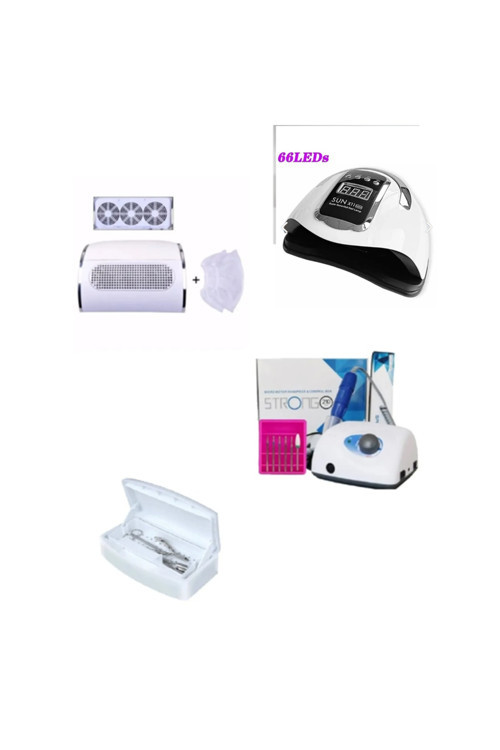 Protez Tırnak Seti (Sterilize Kutu 3 Motor Toz Çekme Cihazı Freze X11 Max Uv Led Kurutucu)