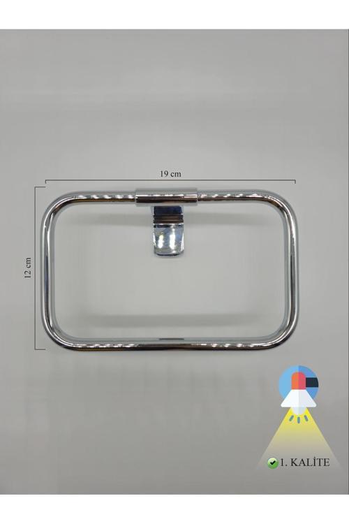 Paslanmaz Kare Halka Havluluk Parlak Krom