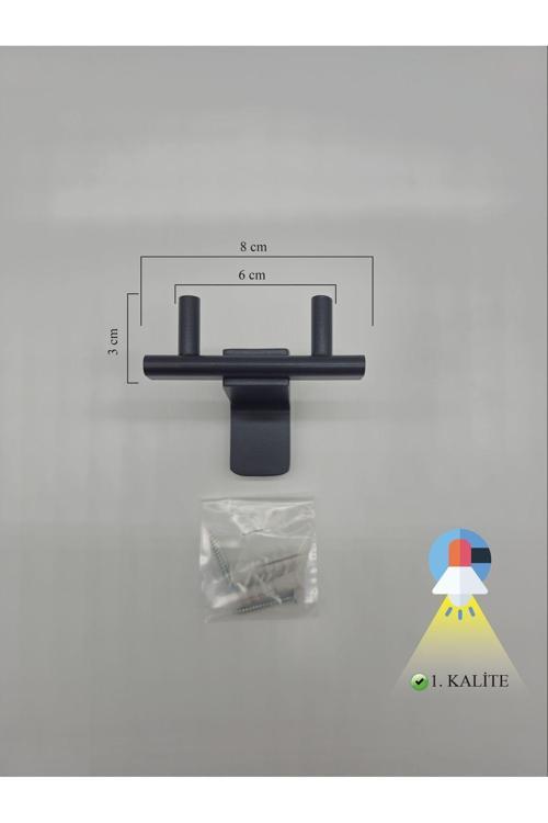 Paslanmaz Banyo Askısı Mat Siyah