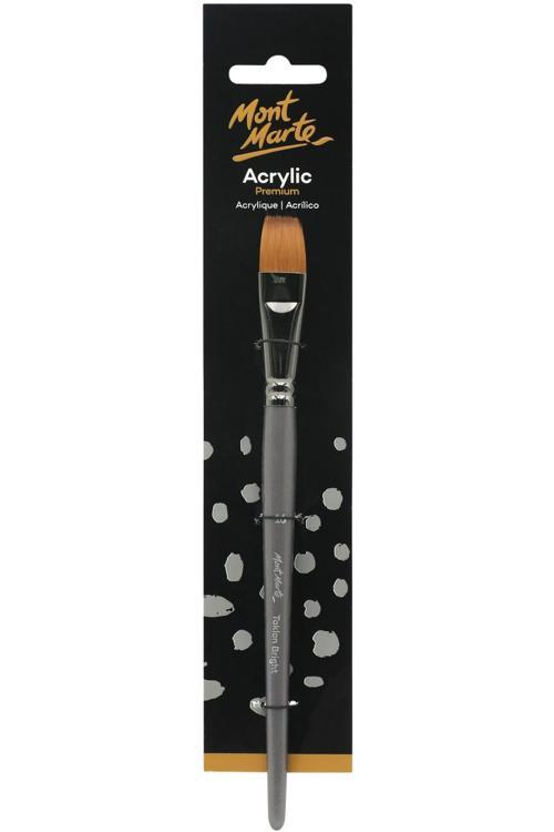 MM Sanatçı Akrilik Boya Fırçası Premium Taklon Düz Kısa Parlak 16